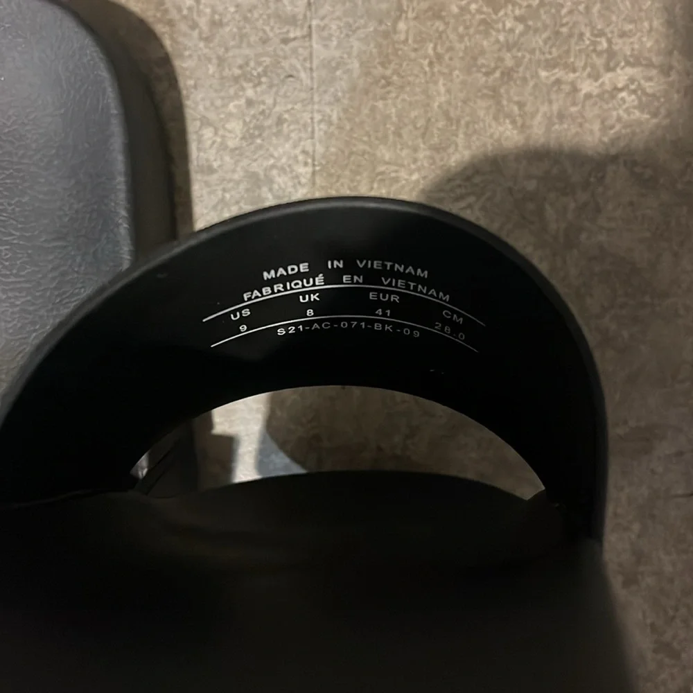 OVO October's Very Own Slides Black (White Owl) Size 9
